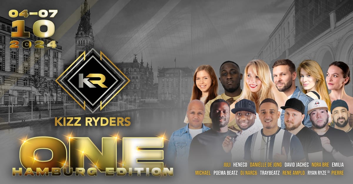 Kizz Ryders One Hamburg Edition poster, 4 to 7 October 2024, showing the lineup