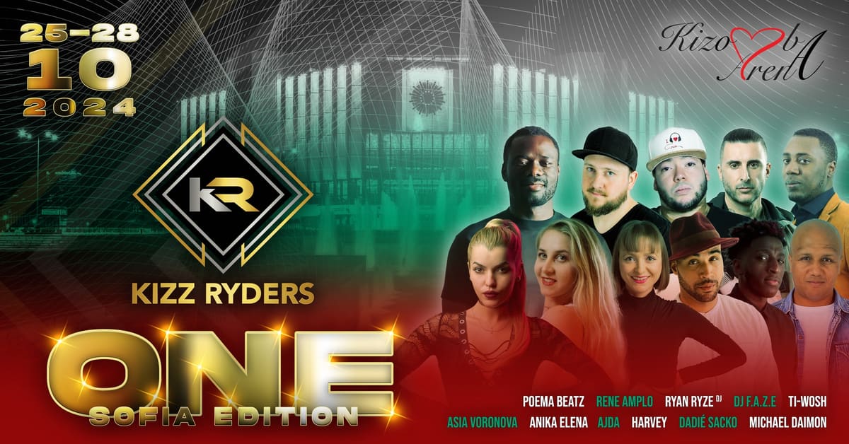 Kizz Ryders One Sofia Edition poster, 25 to 28 October 2024, showing the lineup